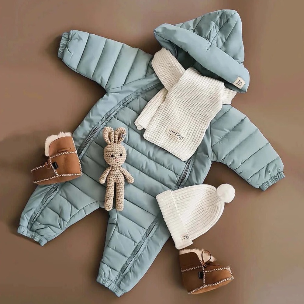 Petit Filippe - Baby Snowsuit - Misty Blue - 62/68 (3-6m)